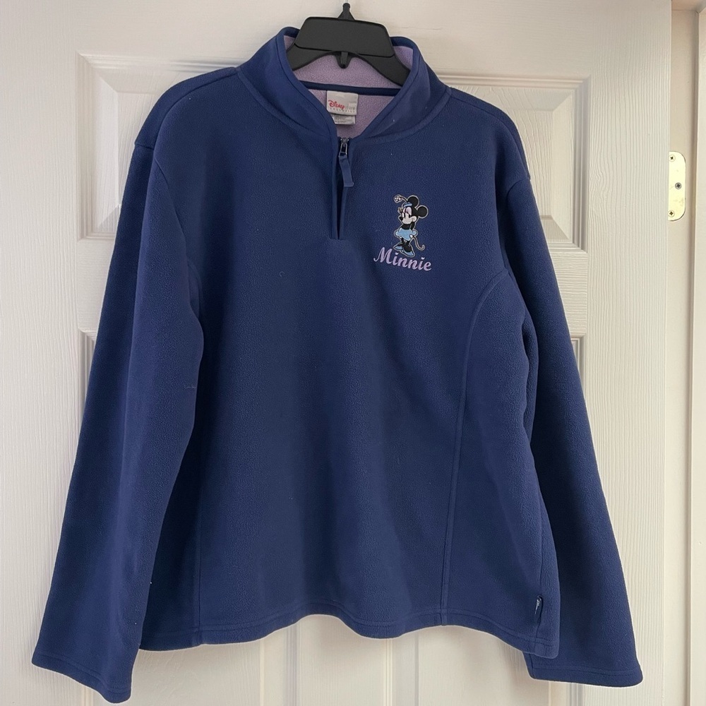 Disney store exclusive Minnie Mouse quarter zip sweatshirt women’s size XL